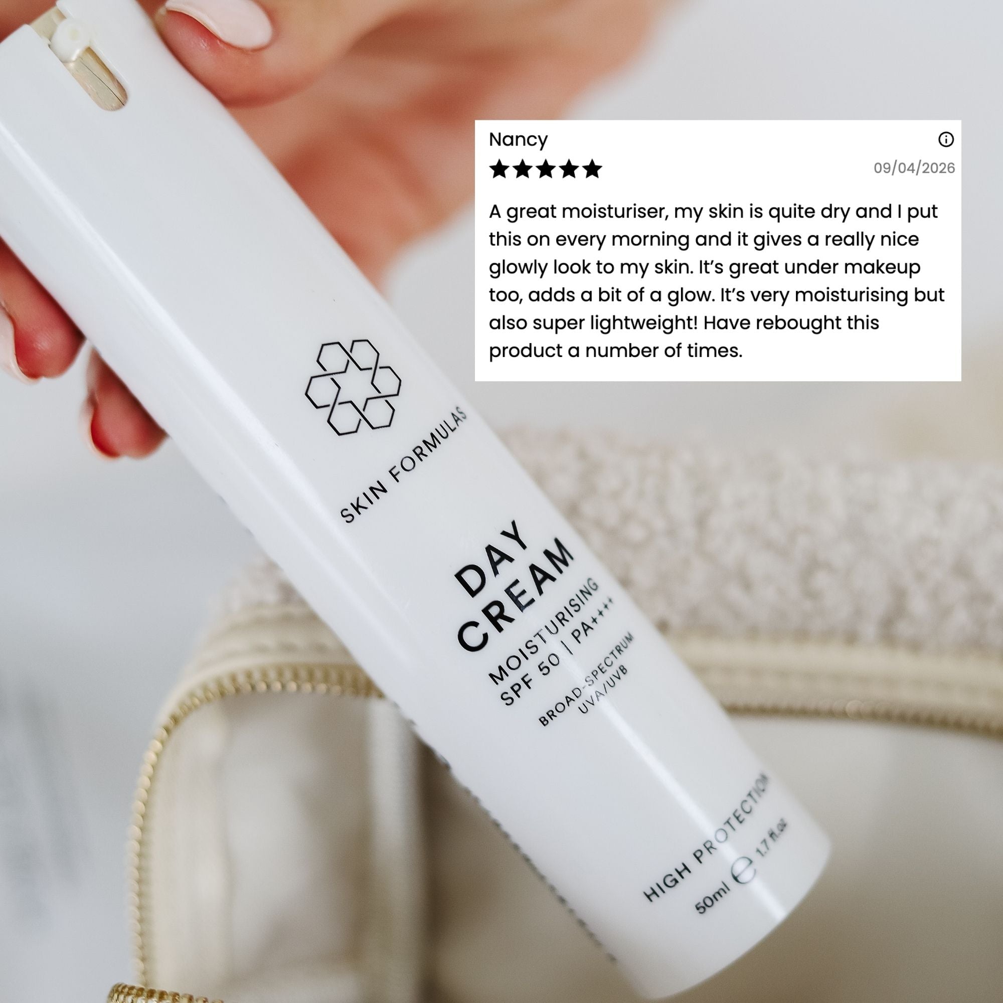 Day Cream Moisturiser – SPF 50
