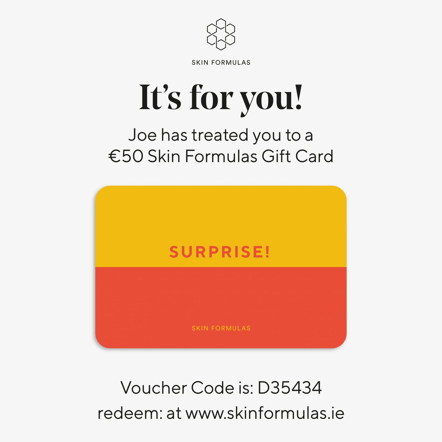 Surprise - E Gift Card · €10 - €200 - The perfect gift made simple