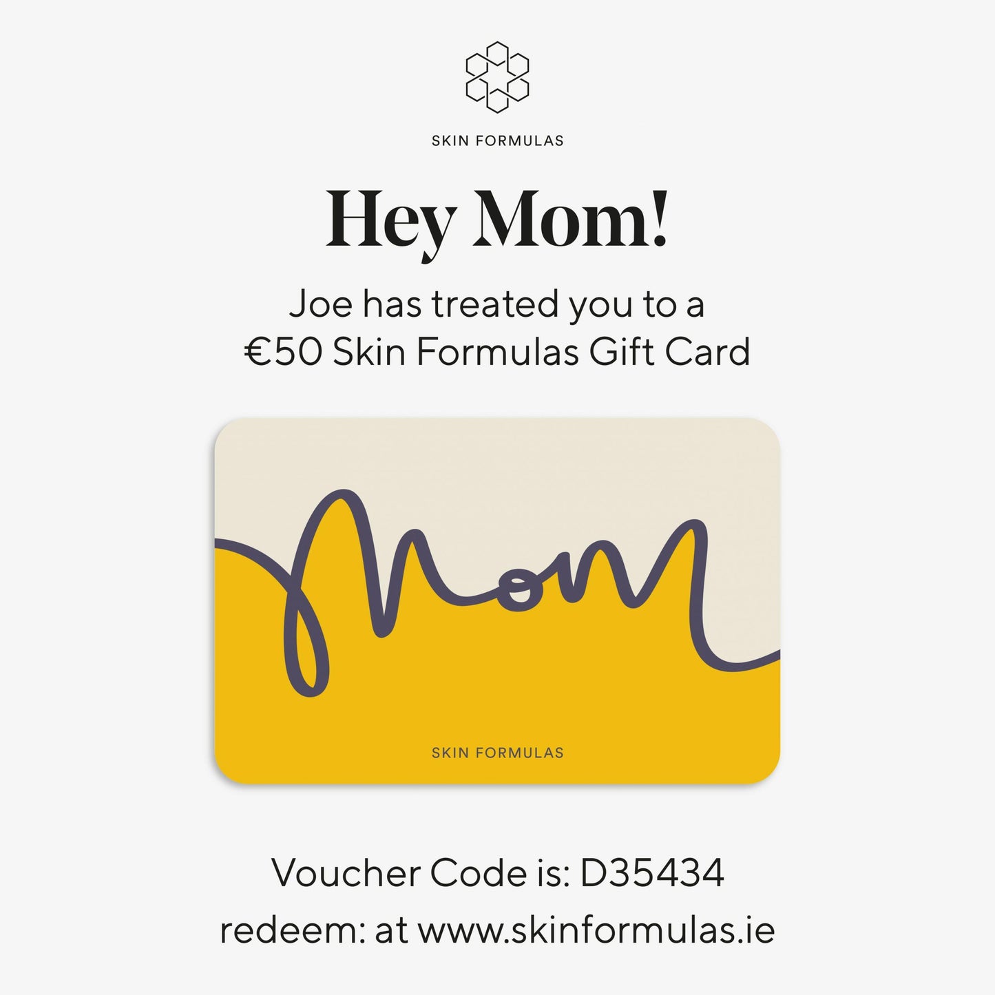 Mom - E Gift Card · The perfect gift made simple