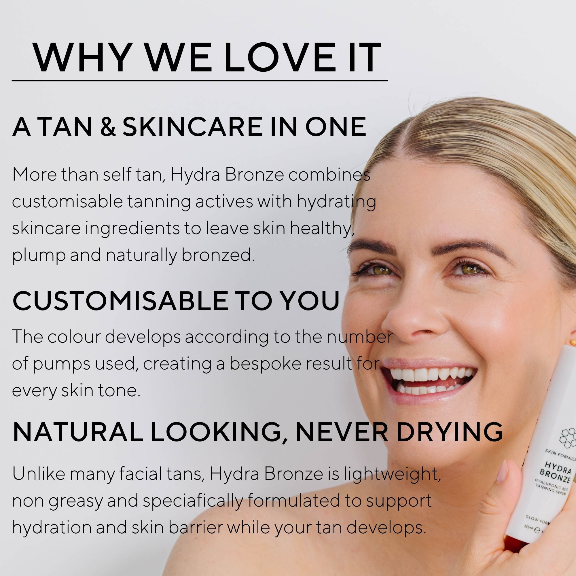 Hydra Bronze · Hyaluronic Acid Tanning Serum