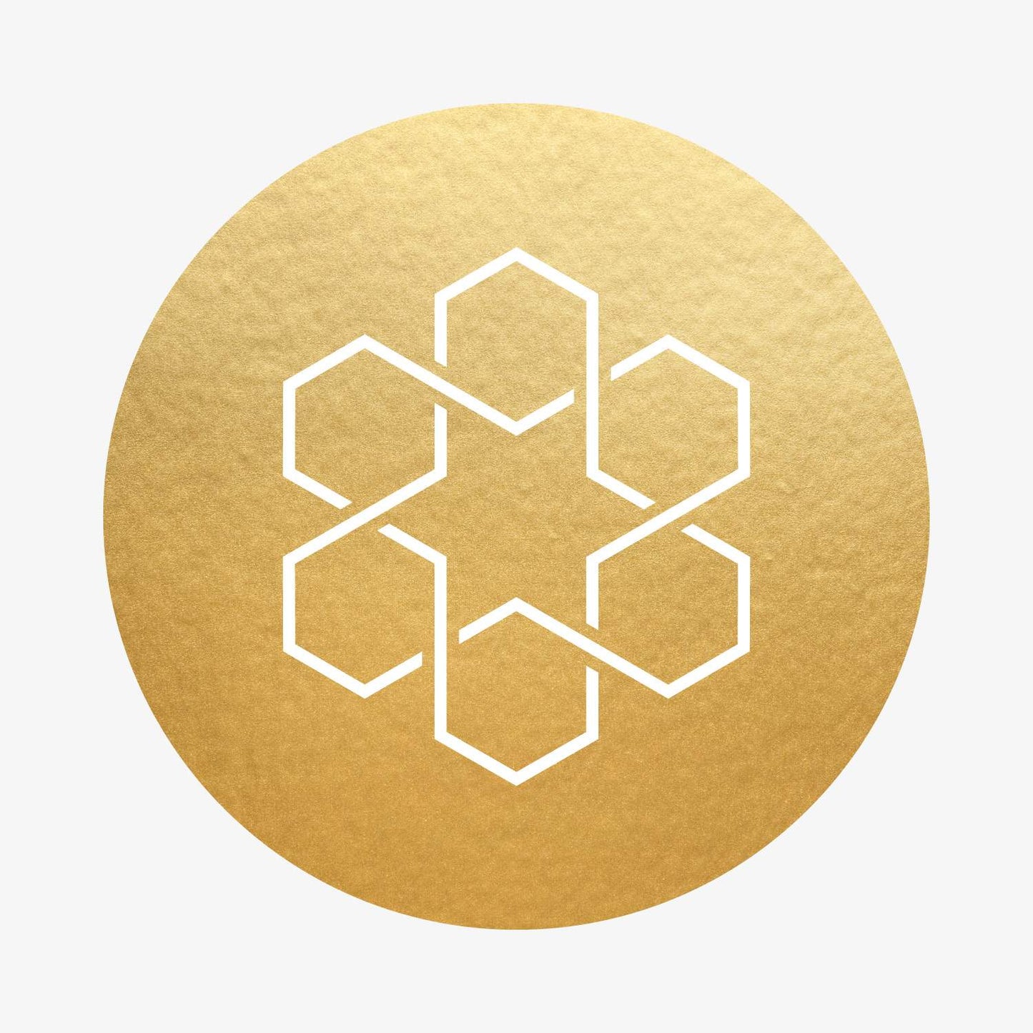 Gold Stickers x 10 · 30mm Branded Stickers